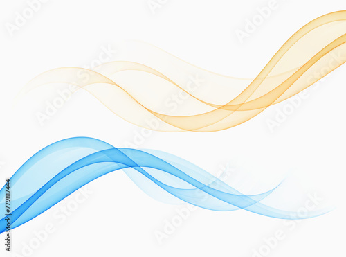 Collection of abstract waves, design element, divider, background. © lesikvit