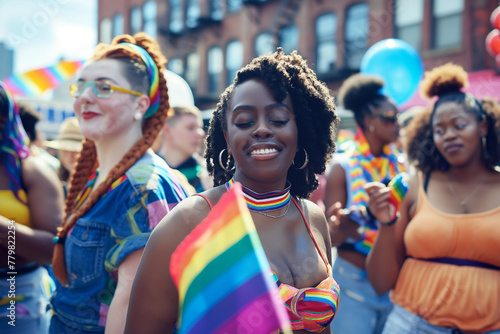 group of people at LGBTQ, pride photo