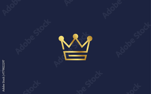 letter g with crown logo icon design vector design template inspiration