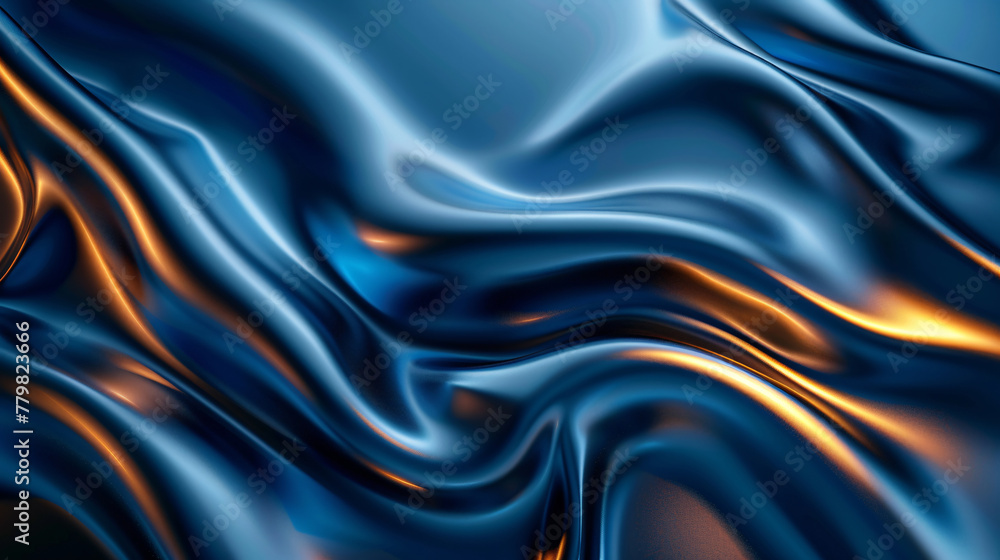 Obraz premium Abstract blue background and golden texture, abstract fashion exhibition event conference theme background display board