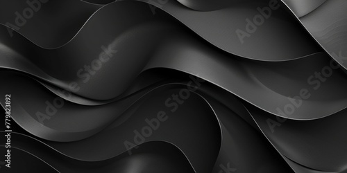 A black and white image of a wave with a black background. The image has a moody and mysterious feel to it