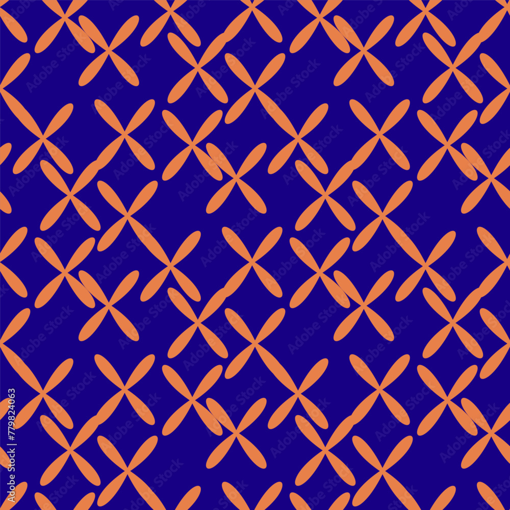 Naklejka premium Seamless vector pattern of graphic geometric spiky and regular symmetrical flower buds