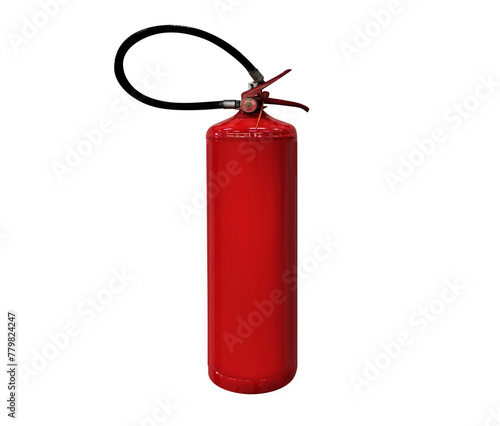 Fire extinguisher on transparent background