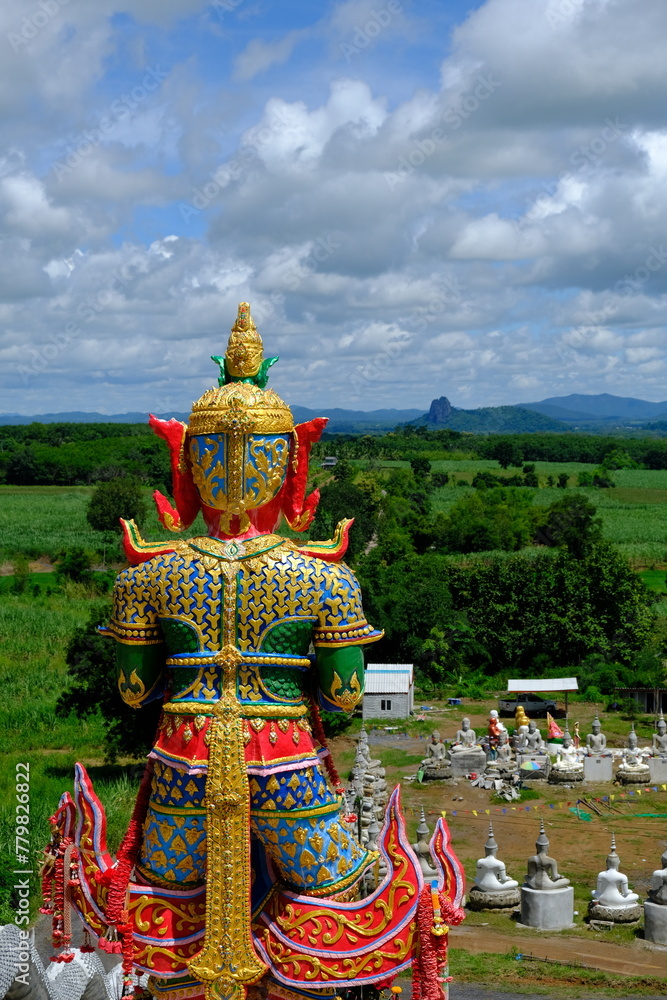 temple, thai temple, God of Wealth,The Guardian Deities of Four Parts of Earth,Vessavana