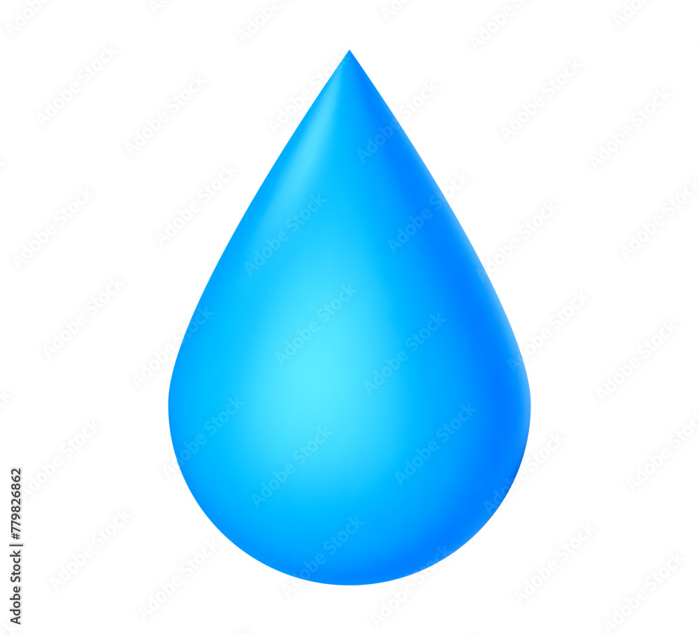 blue water drop icon on white background blue water drop icon on white background