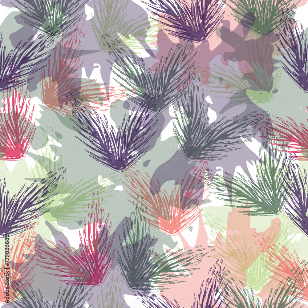 Fototapeta premium Seamless pattern. Multicolored hearts.