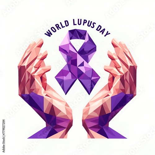 Illustration of background for world lupus day photo