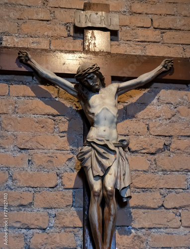 Gesù di Nazareth, statua del Santuario della Madonna del Divino Amore, Roma, Italia photo