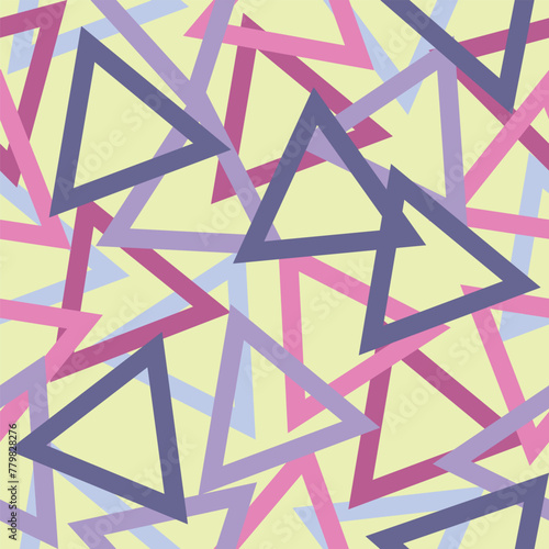 Rainbow color triangle seamless pattern