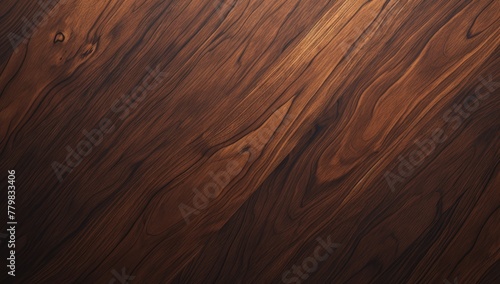 A closeup of polished walnut wood, showcasing the rich texture and warm tones.