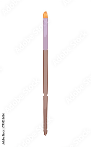 Nail art brush on white background