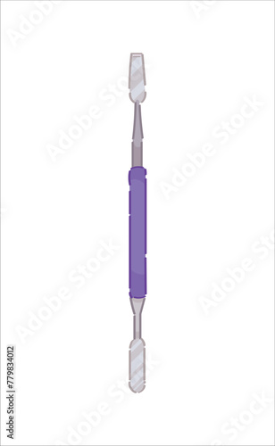 Cuticle pusher on white bac...