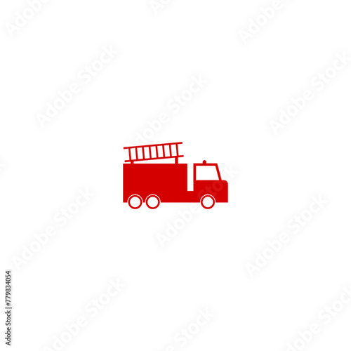 Fire truck icon isolated on white background