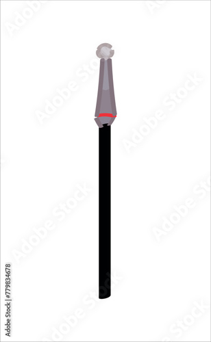 Nail drill bit on white bac...