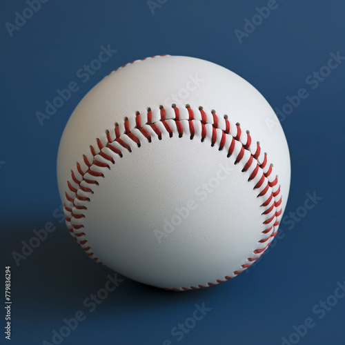 Baseball Ball on Blue Background. Clipart for sports projects.
