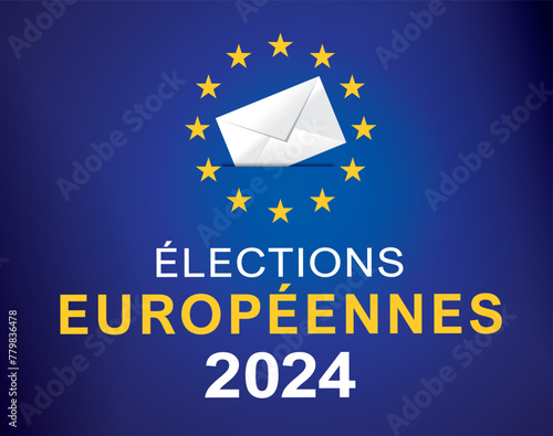 ELECTIONS EUROPEENNES - 9 JUIN 2024 - ILLUSTRATION VECTORIELLE - V3 photo