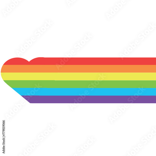 rainbow colored paper. LGBT month. vector illustration