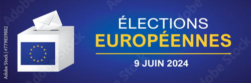 ELECTIONS EUROPEENNES - 9 JUIN 2024 - ILLUSTRATION VECTORIELLE - V5