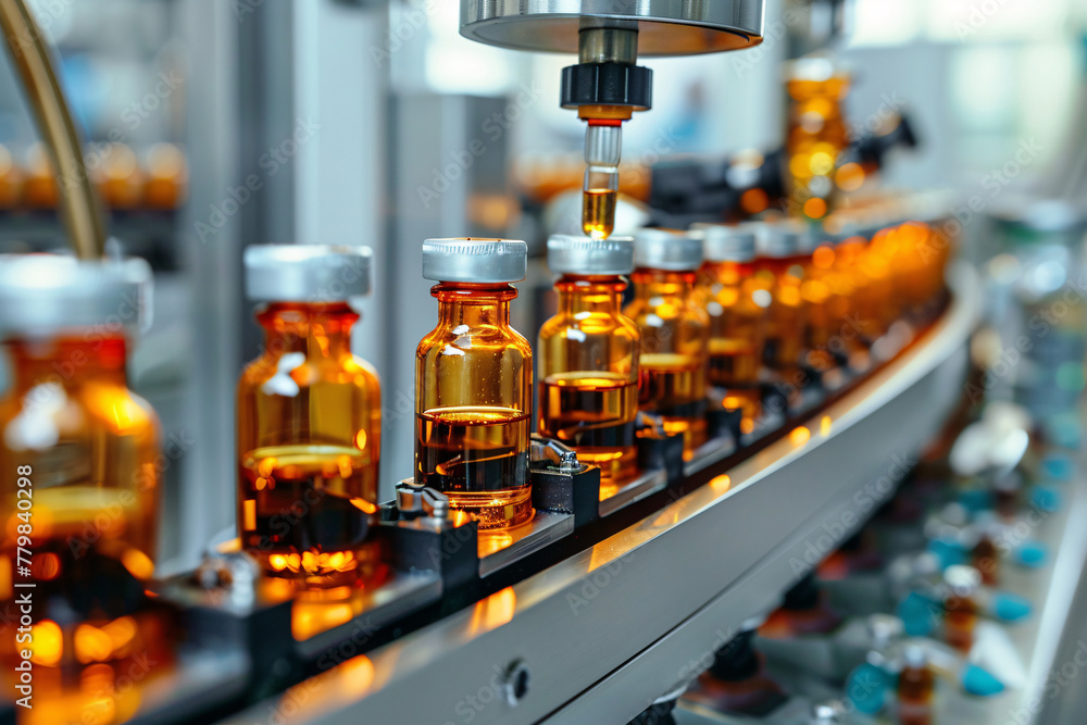 Factory production lines produce clean medicine bottles
Factory production lines produce clean medicine bottles