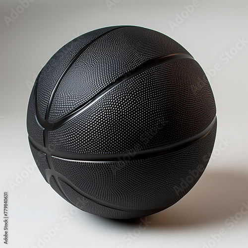 Black Basketball Ball on White Background. Clipart for sports projects. © Voysla