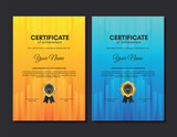 Colorful certificate of achievement template with abstract