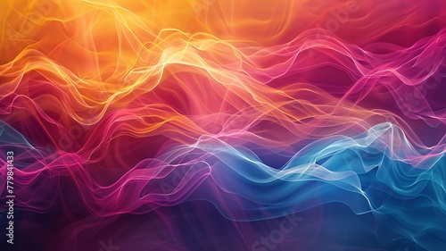 A dynamic abstract background with a pulsating lattice of colors that simulate an interactive network of flowing energy