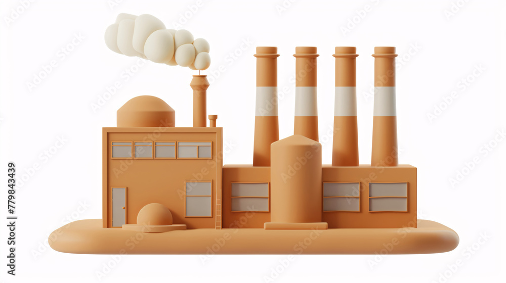 3D factory model icon
3D factory model icon