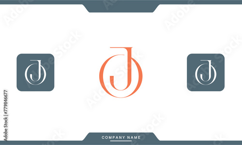 JO, OJ, J, O, Abstract Letters Logo Monogram