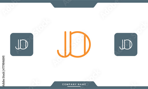 JO, OJ, J, O, Abstract Letters Logo Monogram