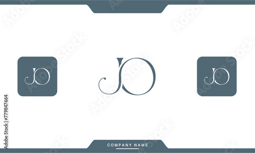 JO, OJ, J, O, Abstract Letters Logo Monogram
