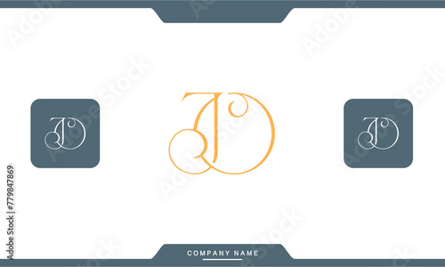 JO, OJ, J, O, Abstract Letters Logo Monogram