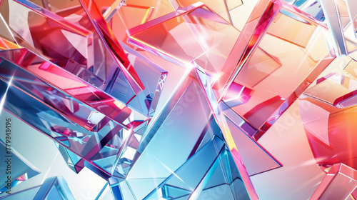 colorful glass shards. abstract background