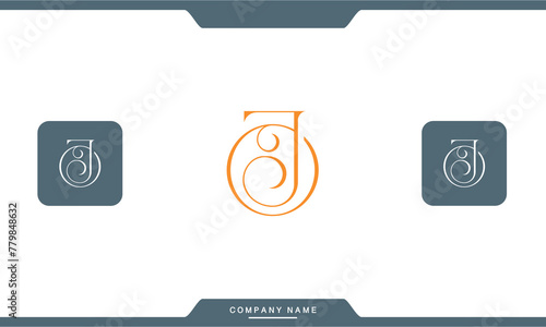 JO, OJ, J, O, Abstract Letters Logo Monogram