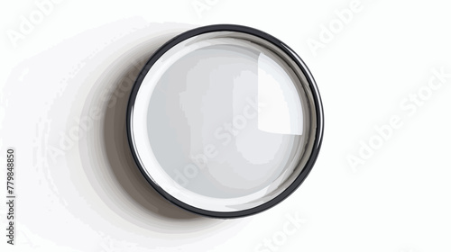 Vector illustration of modern thin plate with a white