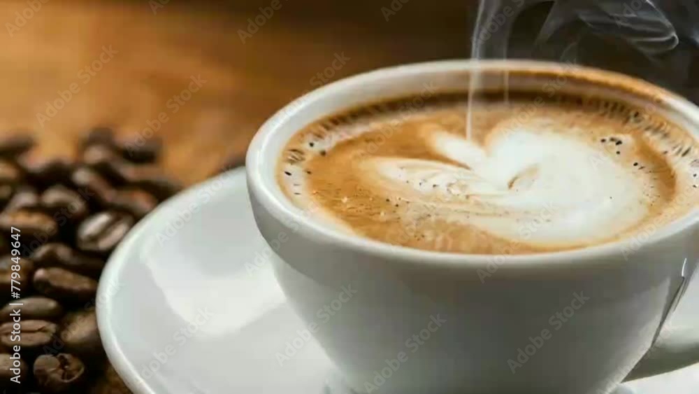 smooky cup of cofee late art motion animation smooky cup of cofee late art motion animation