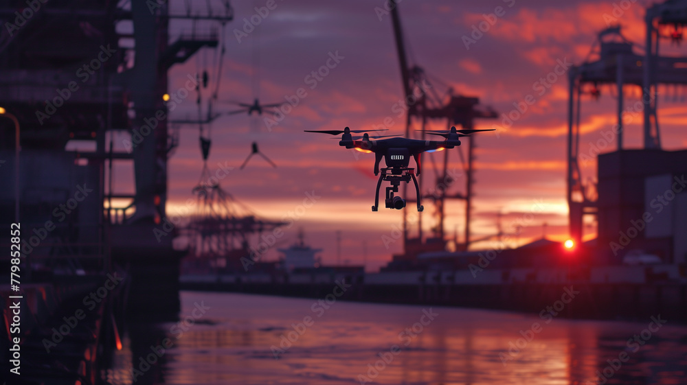 drones at the seaport. The use of drones for container logistics
