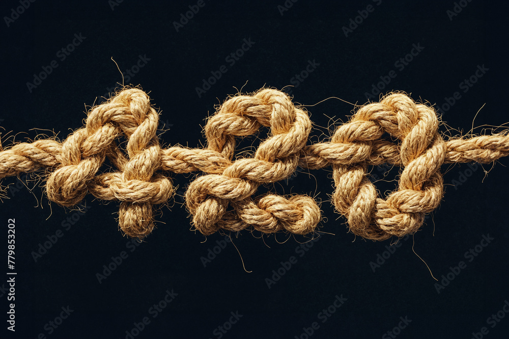 Number 420 made from hemp rope black background concept for april cannabis celebration