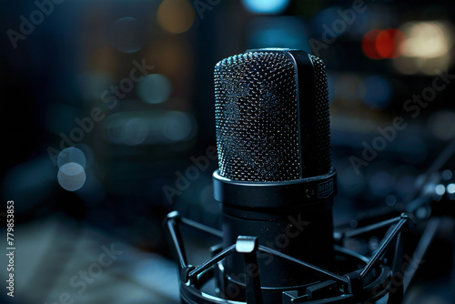 close-up shot of a microphone