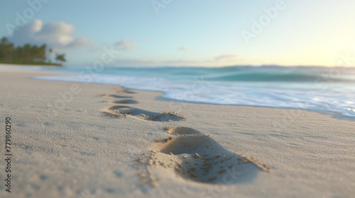 Footprints on the seashore