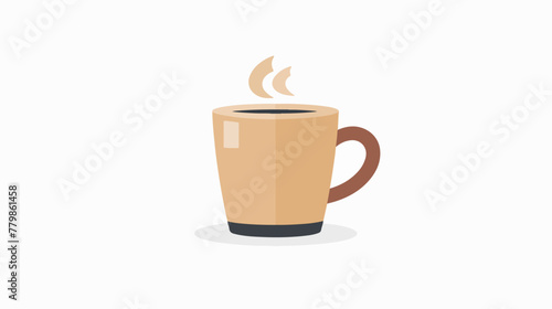 Coffee cup icon flat isolated flat vector