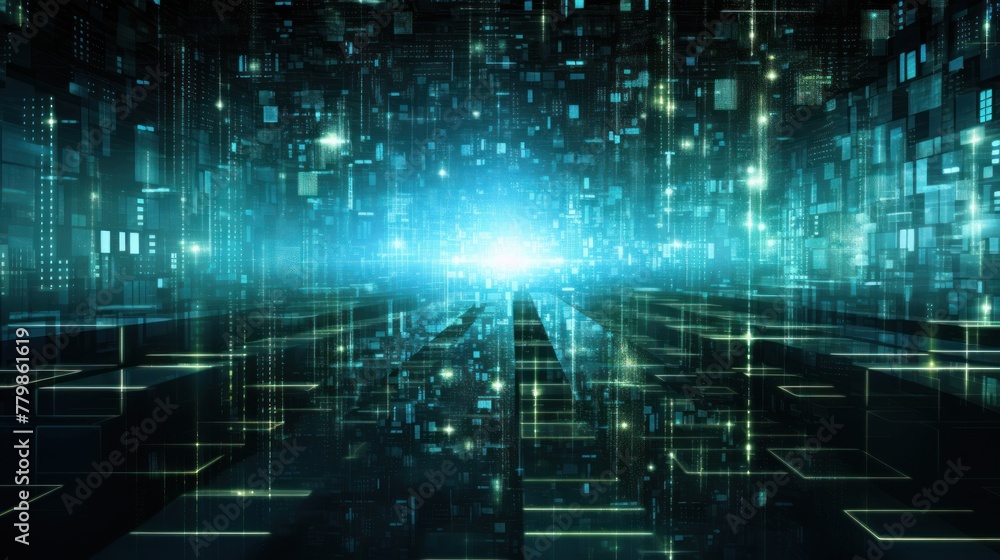 IT Industry Particles in Digital World Background IT Industry Particles in Digital World Background