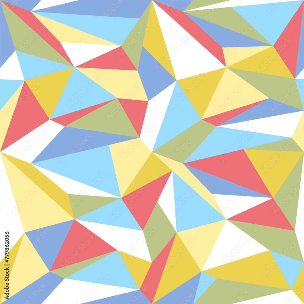Vector geometric polygon pattern. Modern vector pattern with colorful polygons.