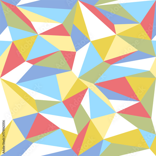 Vector geometric polygon pattern. Modern vector pattern with colorful polygons.