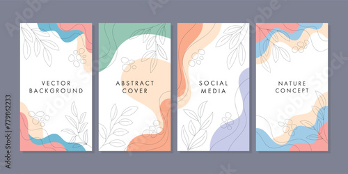 Trendy abstract universal template with colorful concept. Able to use for social media posts, stories, mobile apps, banners design, web or internet ads.
