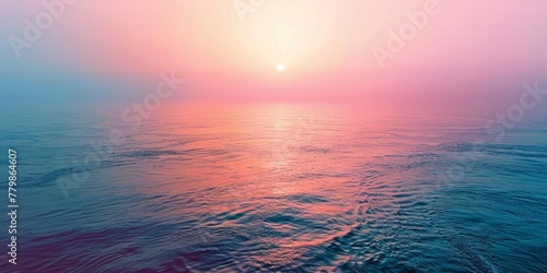 Simple, soothing soft pastel gradient sky and sea.