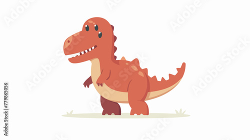 Cute dinosaur in rainbow colors Vector