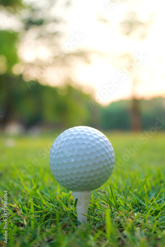 golf ball bokeh light background.
