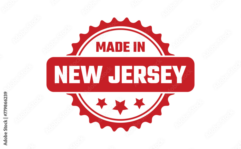 Made In New Jersey Rubber Stamp