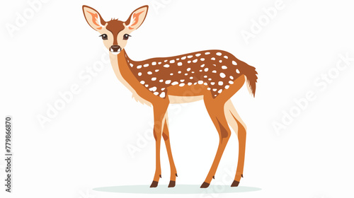 Deer icon flat vector isolated on white background