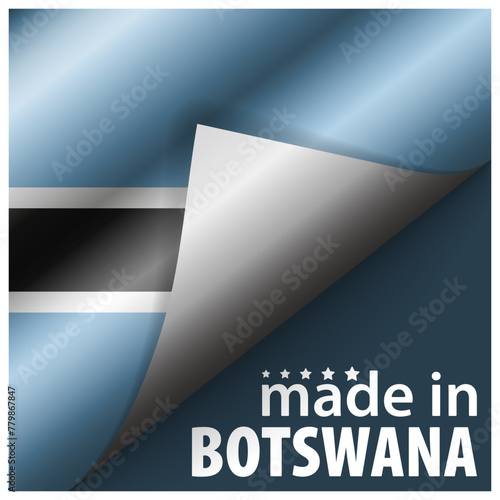 Made in Botswana graphic and label.